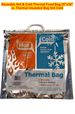 Reusable Hot amp; Cold Thermal Food Bag16quot;x16quot; in. Thermal Insulated Bag Hot Cold $6.75