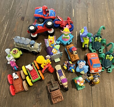 #ad #ad Lot Various Fast Food Kids Meal Toy Vehicles Spider Man Nick Muppets Disney $23.00