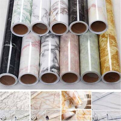 10ft Self Adhesive PVC Wallpaper Roll Marble Paper Peel Stick Countertop Kitchen $9.95