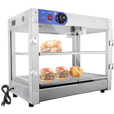 #ad 2 Tier Commercial Countertop Electric Food Warmer Display Case Display Cabinet $278.26