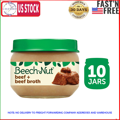 Beech Nut Stage 1 Baby Food Chicken amp; Chicken Broth 2.5 Oz Jar 10 Pack USA $14.99