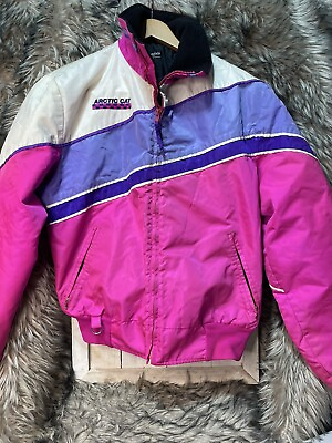 #ad Vintage Arctic Cat Coat Jacket Hot Pink Women#x27;s Size LT $56.43