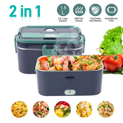 #ad #ad 1.8L Electric Lunch Box Portable for Car Office Food Warmer Container w Bag 80W $24.98
