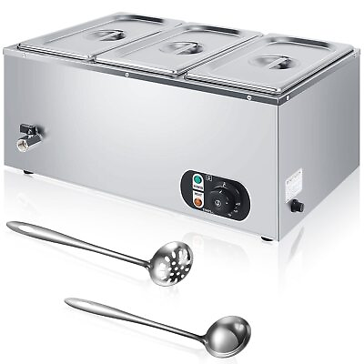 #ad Electric Commercial Food Warmer 110V Buffet Food Warmer Stainless Steel Elect... $203.83