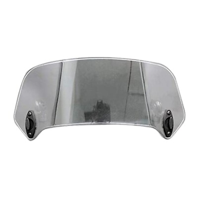 #ad Motorcycle Universal Windshield Extension Spoiler Windscreen Deflector withL1 GBP 18.39