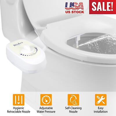 Bidet Toilet Seat Attachment Fresh Water Clean Spray Mechanical Non Electric USA $27.88