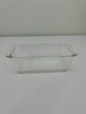 #ad Vintage PYREX Clear #215 B Clear 2qt Baking Loaf Dish 9quot;x5quot;x3quot; With Handles USA $24.79