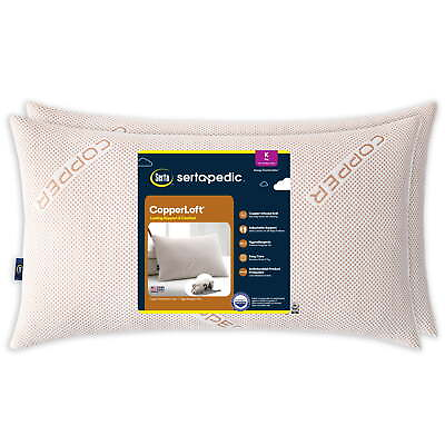 #ad Sertapedic Copperloft Bed Pillow Standard Queen King Size 2 Pack $23.50