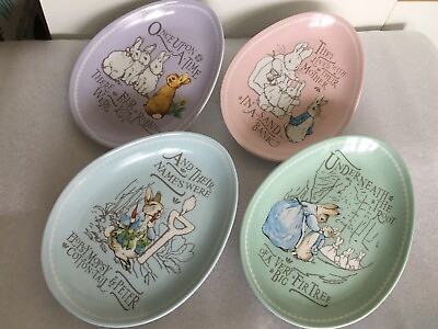 #ad #ad Pottery Barn Kids Peter Rabbit Porcelain Plate Set of 4 Easter 2015 Collection $74.95