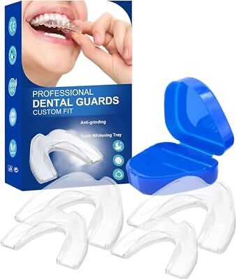 #ad Mouth Guard for Grinding Teeth 4 Pcs Mouth Guard for Sleeping at Night Reus... $20.55