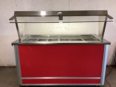 Buffet Cold Food Display Atlas Refrigerated Sneeze Guards On Wheels 120V Tested $1600.00