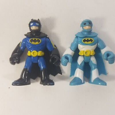 #ad 2x DC Super Friends Batman Imaginext Mr Freeze Blue White Artic Snow Figure Lot $15.99
