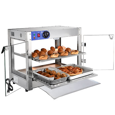 #ad #ad 2 Tier Electric 110V Food Warmer Display Case Commercial Food Pizza Showcase New $319.31