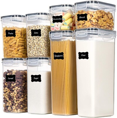 Storage Food Set Kitchen Containers Lids with Piece Plastic Pantry Easy Lock $72.99