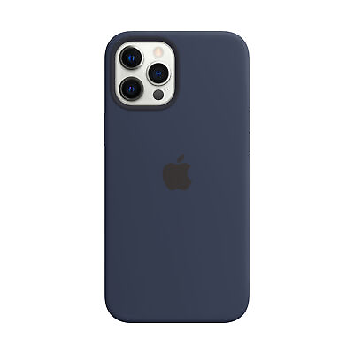 Original Apple Silicone Case with MagSafe for iPhone 12 12 Pro Deep Navy $20.99