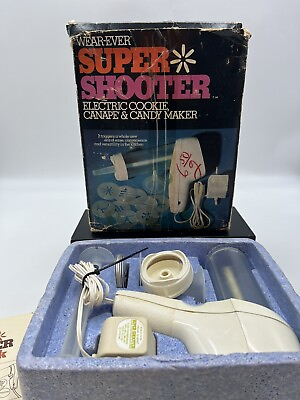 #ad Vintage Wear Ever Super Shooter Cookie Baked Canape Electric Candy Maker 70001 $39.99