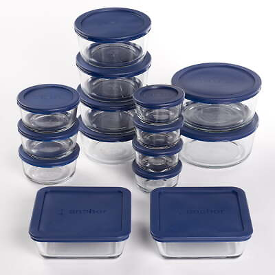 #ad Glass Food Storage Containers with Lids 30 Piece Set $24.40