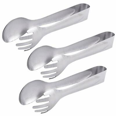 HINMAY Small Serving Tongs 8 Inch Stainless Steel Salad Tongs Set of 3 $15.38