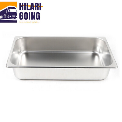 #ad 6PCS Stainless Steel Full Size Steam Prep Table Hotel Buffet Food Pan 4inch Deep $30.40
