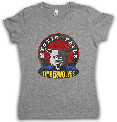 MYSTIC FALLS TIMBERWOLVES T SHIRT Vampire Football Team Diaries Sign Logo $24.95