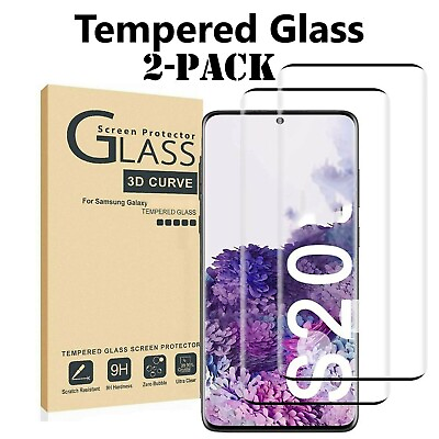 2 Pack Tempered Glass For Samsung S10 S20 Note 20 10 Plus Ultra Screen Protector $9.94