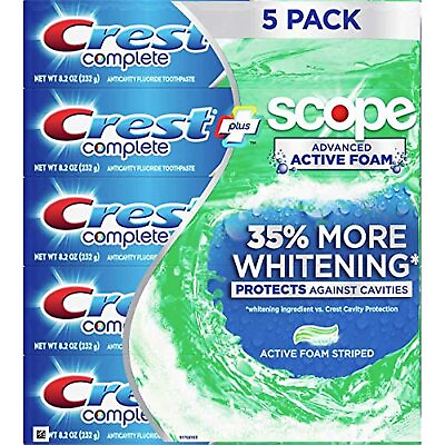 #ad Crest Complete Advanced Flavoridetoothpaste 5 Pack 8.2 Oz Net Wt 41 Oz $31.45