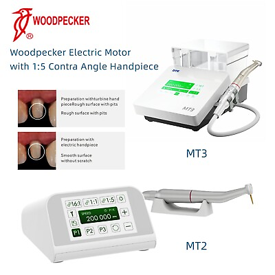 #ad Woodpecker Dental Brushless Electric Motor MT2 MT3 1:5 Handpiece Contra Angle $549.99