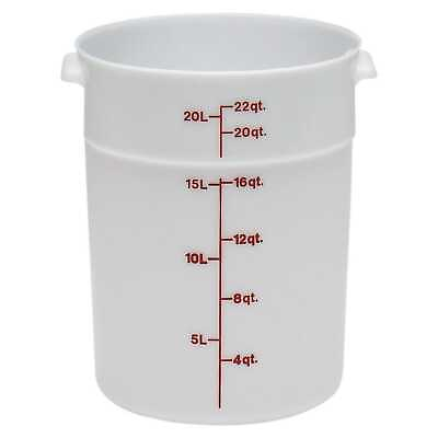 #ad Cambro RFS22148 White Poly Round 22 Qt Storage Container $25.64