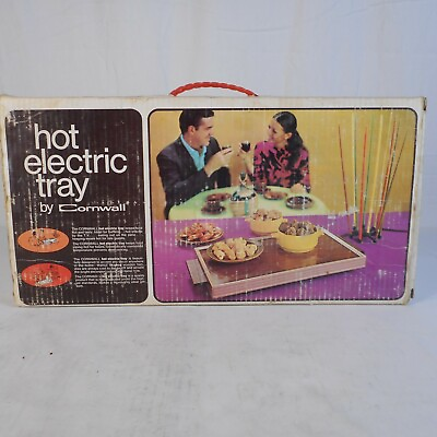 #ad Hot Electric Tray By Cornwall In Original Box Avocado Model 1418 $19.99