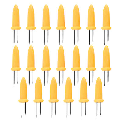 Corn On The Cob Skewers Stainless Steel BBQ Prongs Garden Party Holders Forks $8.63