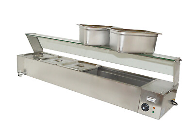 6#x27;#x27;Deep Pan 5 Pan Countertop Steam Table Bain Marie Food Warmer 110V1500W US $422.75