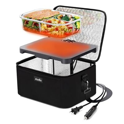 #ad Mini Portable Oven Food Warmer 12V 24V 110V 3 in 1 Heated Lunch Box Warmer ... $51.12