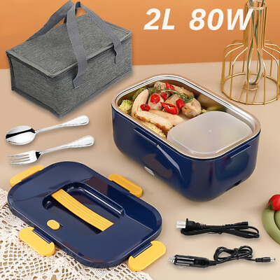 #ad 2L Electric Heating Lunch Box 110V Portable for Car Office Food Warmer Container $34.99