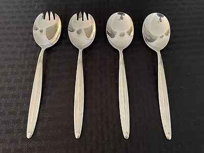 #ad Edelstahl 18 8 Stainless Salad Spoons Lot Of 4 $25.00