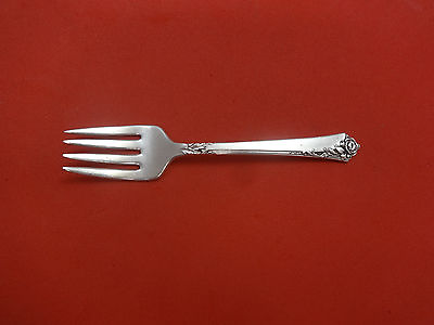 #ad Damask Rose by Oneida Sterling Silver Baby Fork 4 1 4quot; Infant Heirloom $59.00