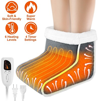 #ad #ad Electric Heated Foot Warmer Winter Warm Feet Heating Pad Boots Washable 4 Timing $33.75