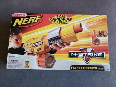 #ad #ad 2010 NERF N Strike Alpha Trooper CS 18 drum NEW IN BOX hasbro Target Exclusive $79.99
