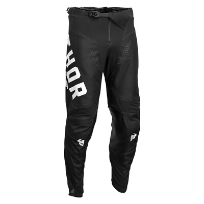 #ad Thor Pulse Vapor Black and White MX Off Road Pants Men#x27;s Sizes 28 38 $39.99