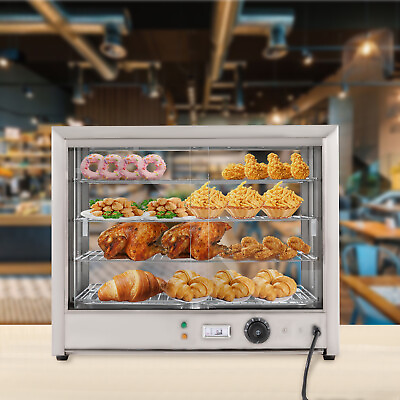 #ad 4 Tier Commercial Food Warmer Display Case Countertop Pizza Cabinet 800W $266.00