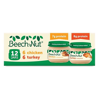 Beech Nut Stage 1 Meat Baby Food Variety Pack Chicken amp; Turkey $14.87