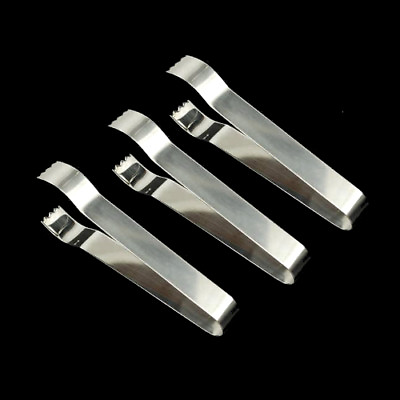 #ad Set of 3 Small Metal Tongs 6quot; Length Food Dessert Ice Charcoal Resin Incense $19.99