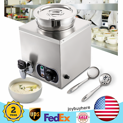 #ad 4L Large Electric Commercial Soup Warmer 4.2Qt Food Warmer Adjustable Temp30 85℃ $108.73