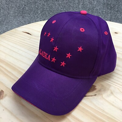 #ad Alaska Baseball Cap Hat Womens One Size Purple Adjustable Embroidered Artic Gear $18.99
