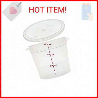 #ad Cambro RFS6PP190 Camwear 6 Quart Round Food Storage Container with Lid $16.80