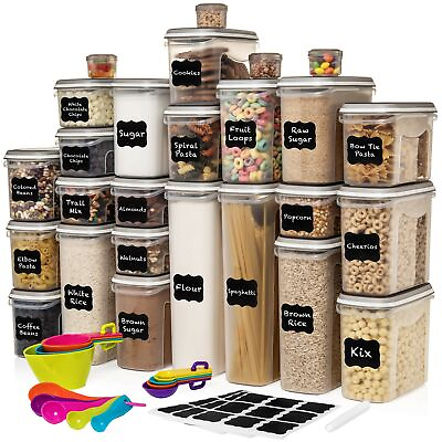 #ad LARGEST Set of 52 Pc Food Storage Containers 26 Container Set Shazo Airtigh... $59.99