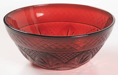 #ad Cristal D#x27;Arques Durand Antique Ruby Salad Bowl 2086002 $19.99