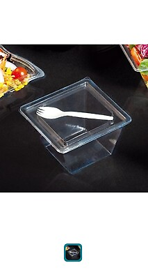 Internal Lids For Salad Containers quot;Visionquot; 650 Ml Clear Pet x900 GBP 38.00