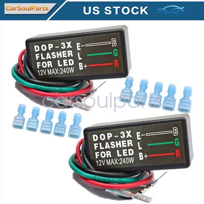 car motorcycle signal controller 2x universal Led flasher blinker relay 3pin 12v $10.99