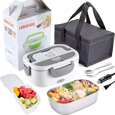 #ad Electric Lunch Box Food Heater Portable Heated Warmer for Car Truck Home 60W $29.20