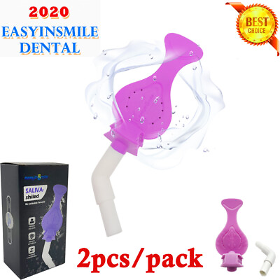 #ad 2X Dental Surgical Silicone Dryshield Isolation Mouth Pieces Saliva Suction Tube $21.99